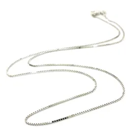 14K W Gold 0.10MM Box Chain