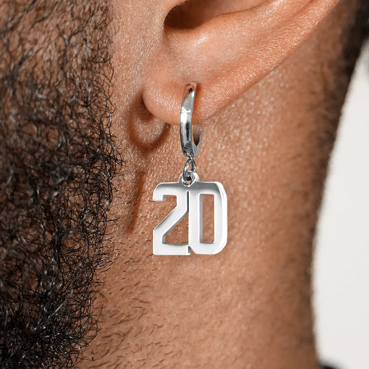 20 Number Earring - Stainless Steel