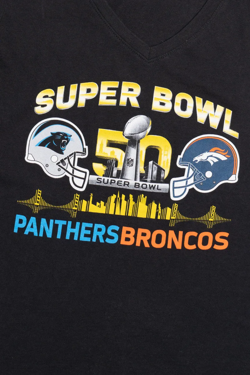 2015 50th Super Bowl Panthers Vs. Broncos T-Shirt