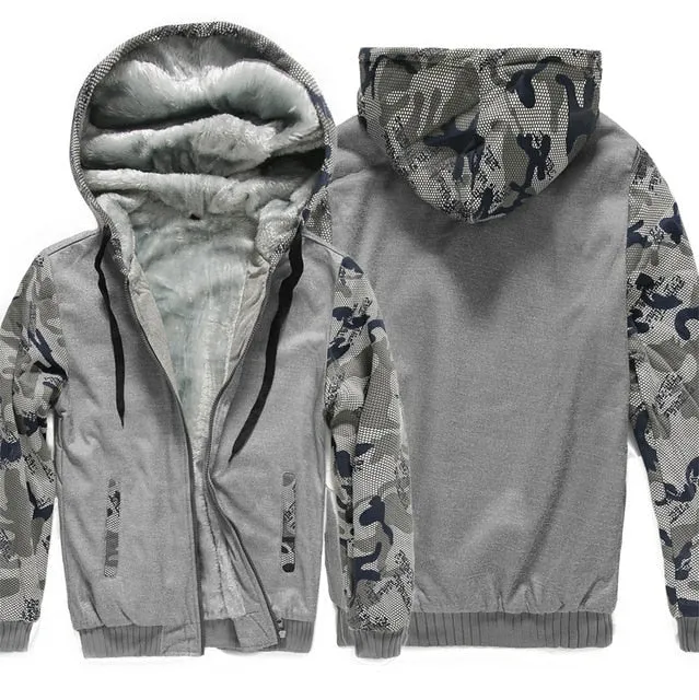 2019 new Winter Warm Hoodies Casual fleece style Hooded Coat men Thick Zipper Jacket male harajuku streetwear Sweatshirt M-4XL