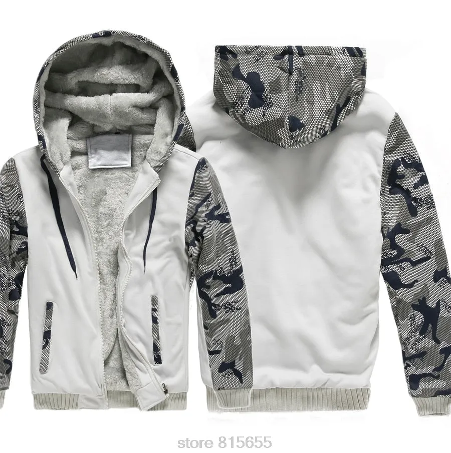 2019 new Winter Warm Hoodies Casual fleece style Hooded Coat men Thick Zipper Jacket male harajuku streetwear Sweatshirt M-4XL