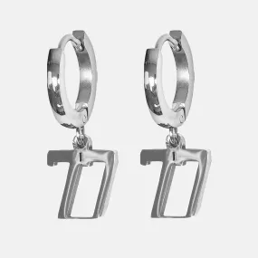 77 Number Earring - Stainless Steel