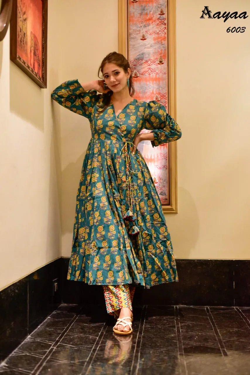 Aayaa vol 6 Cotton Silk Heavy Digital Printed Suit