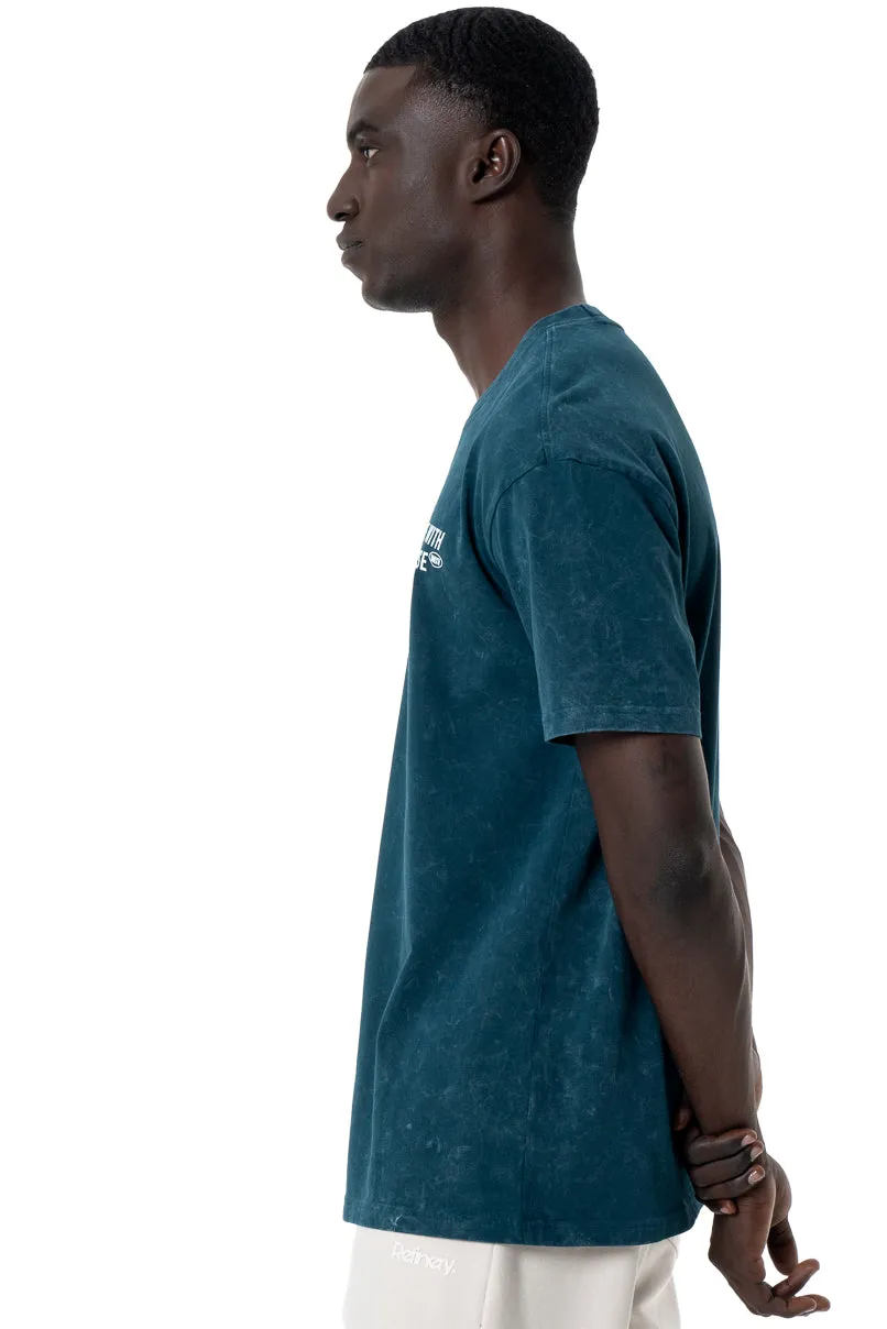 Acid Wash T-Shirt _ 145404 _ Teal