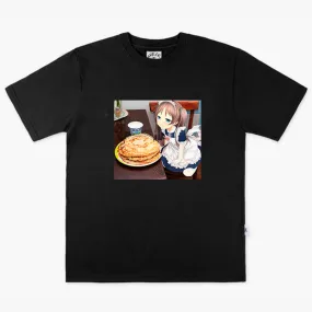 Anime Aesthetic Pancake Cat Neko Anime Girl T-Shirt