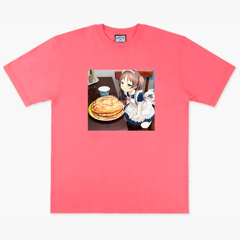 Anime Aesthetic Pancake Cat Neko Anime Girl T-Shirt