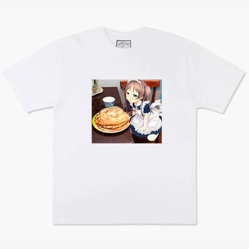 Anime Aesthetic Pancake Cat Neko Anime Girl T-Shirt