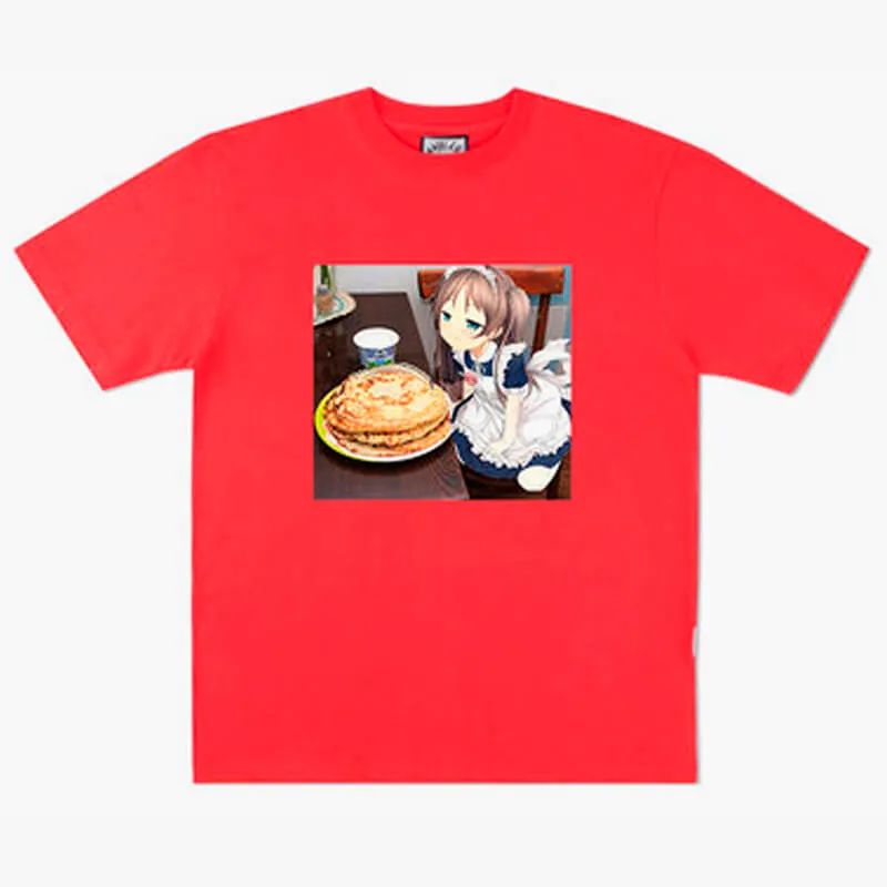 Anime Aesthetic Pancake Cat Neko Anime Girl T-Shirt