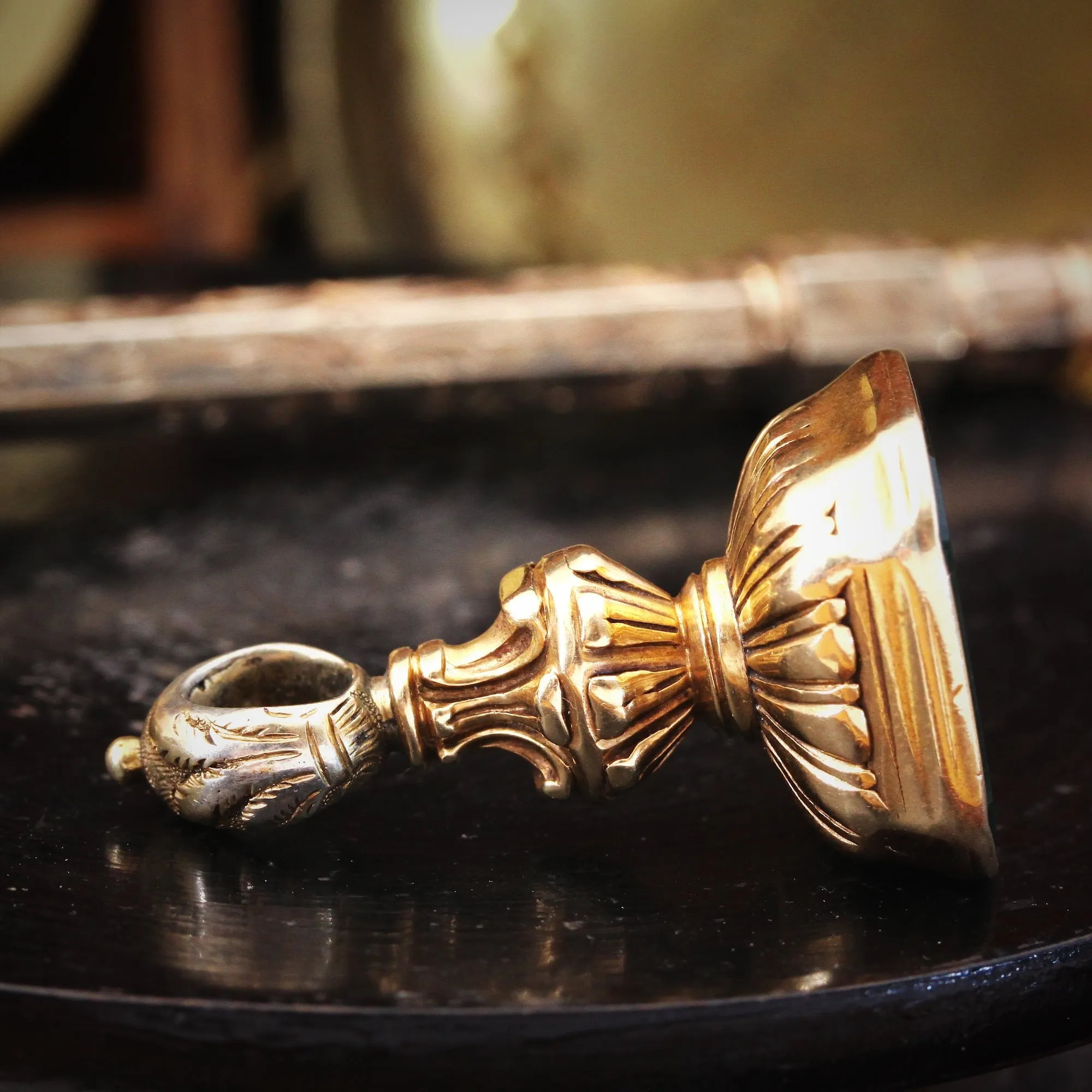 Antique 'I WATCH OVER THOSE I LOVE' Intaglio Seal Fob