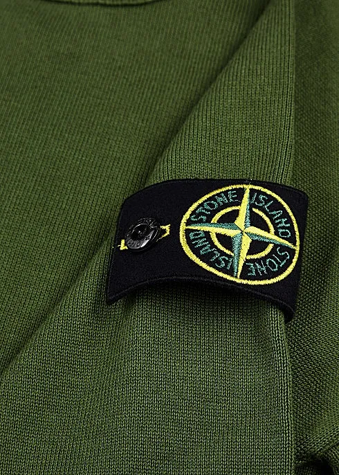 Army green logo cotton jumper