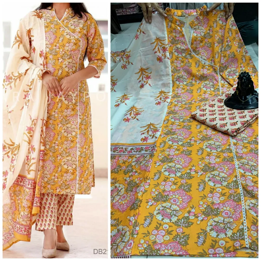 Beautiful Designer Summer Special Organic Reyon Cotton Angrakha Salwar Suit