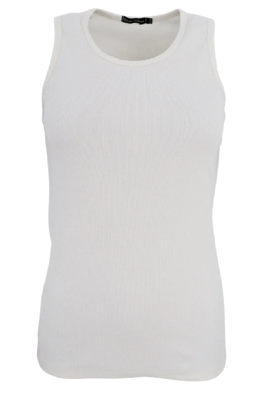 Black Colour - Bcena Rib Tank Top - Off White