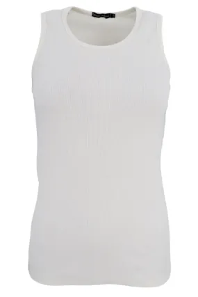 Black Colour - Bcena Rib Tank Top - Off White