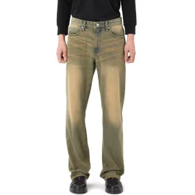 Brown Tinted Denim Pants - Bronze Blue