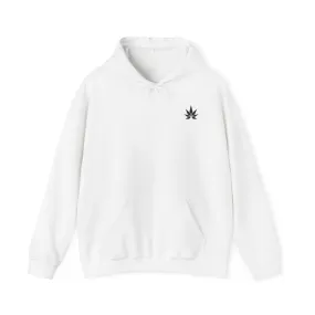 Cannafit With Black Cannabis Leaf Unisex Hooded Sweatshirt