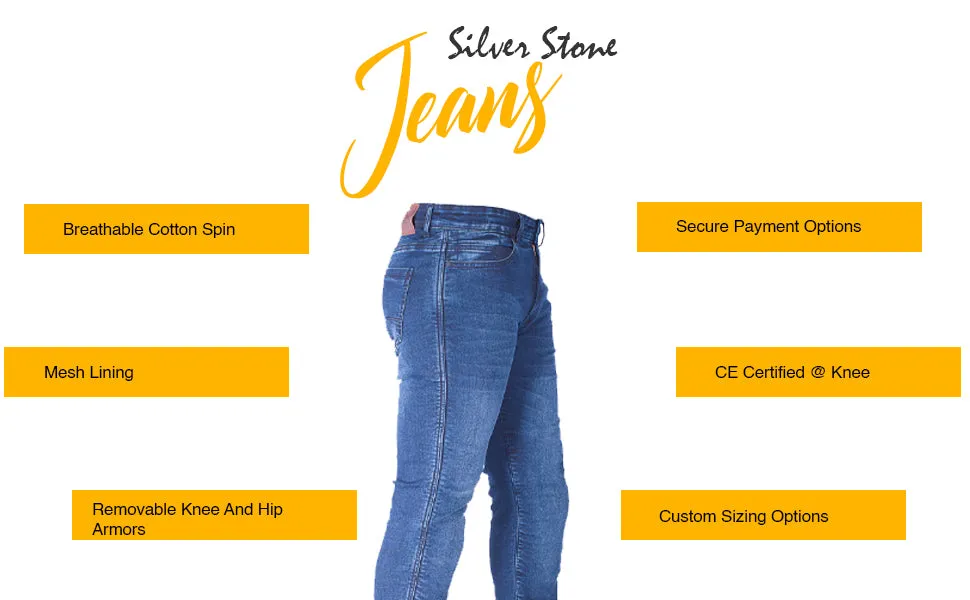 Custom Size Silver Stone Men's Jeans