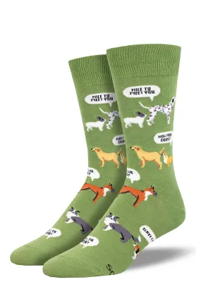 Dog Park Greetings Men's Socks