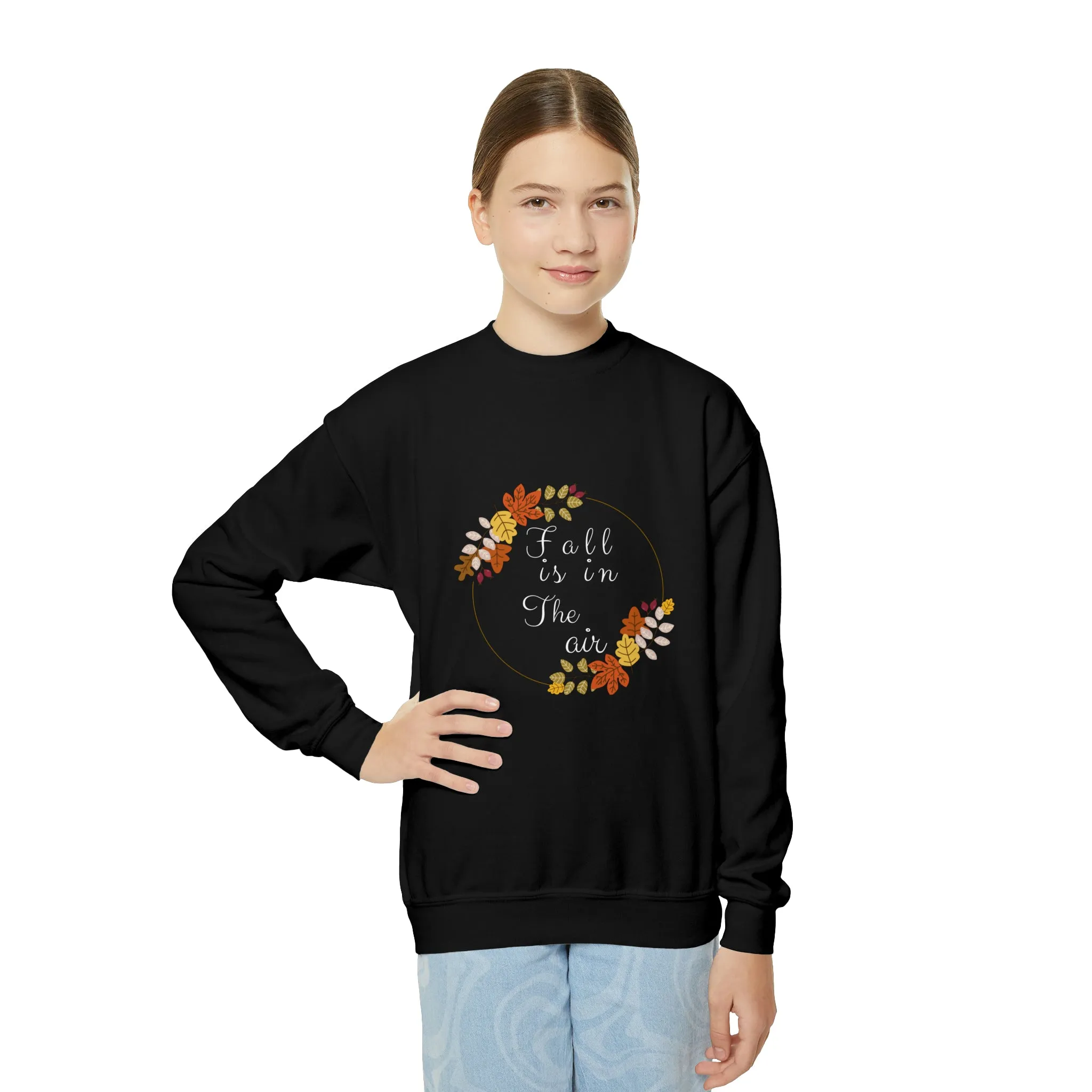 Fall Is In The Air | Youth Crewneck Sweatshirt