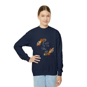 Fall Is In The Air | Youth Crewneck Sweatshirt