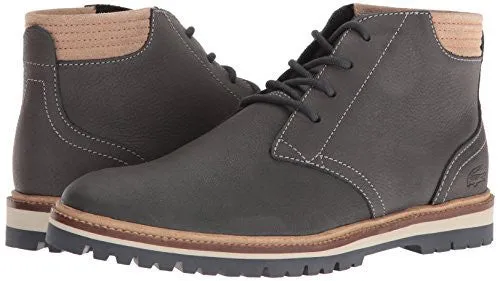 LACOSTE MEN'S MONTBARD 416 1 FASHION SNEAKER CHUKKA BOOT, DARK GREY, 10 M US