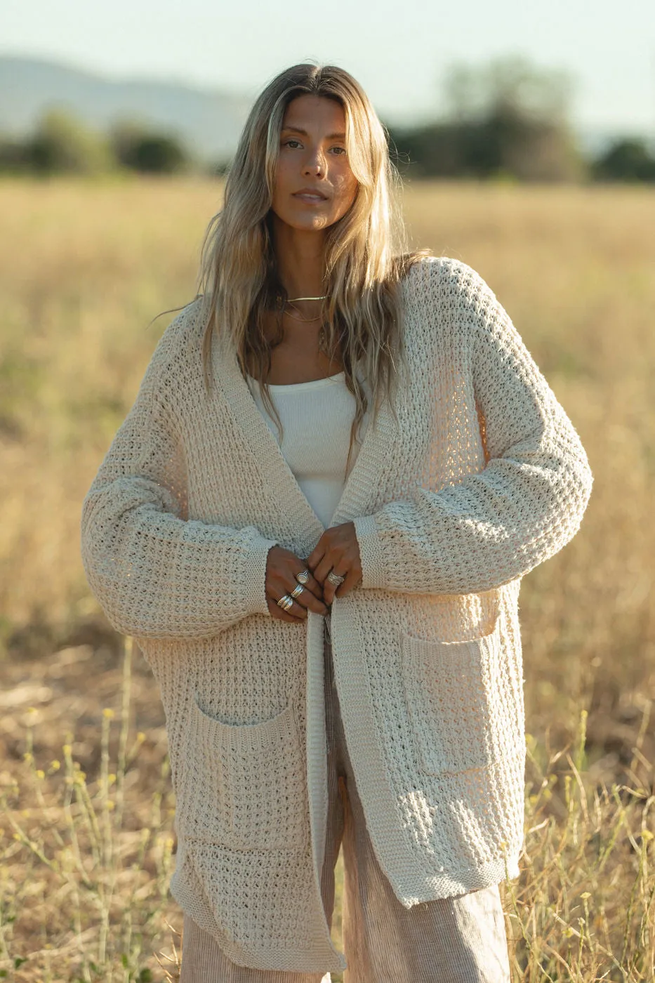 Lottie Oversized Cable Knit Cardigan