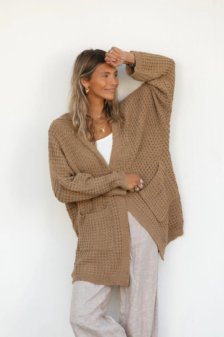 Lottie Oversized Cable Knit Cardigan