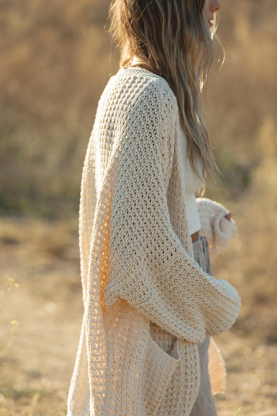 Lottie Oversized Cable Knit Cardigan