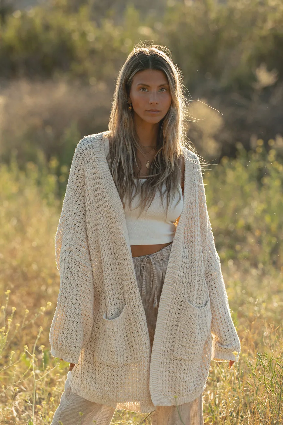 Lottie Oversized Cable Knit Cardigan