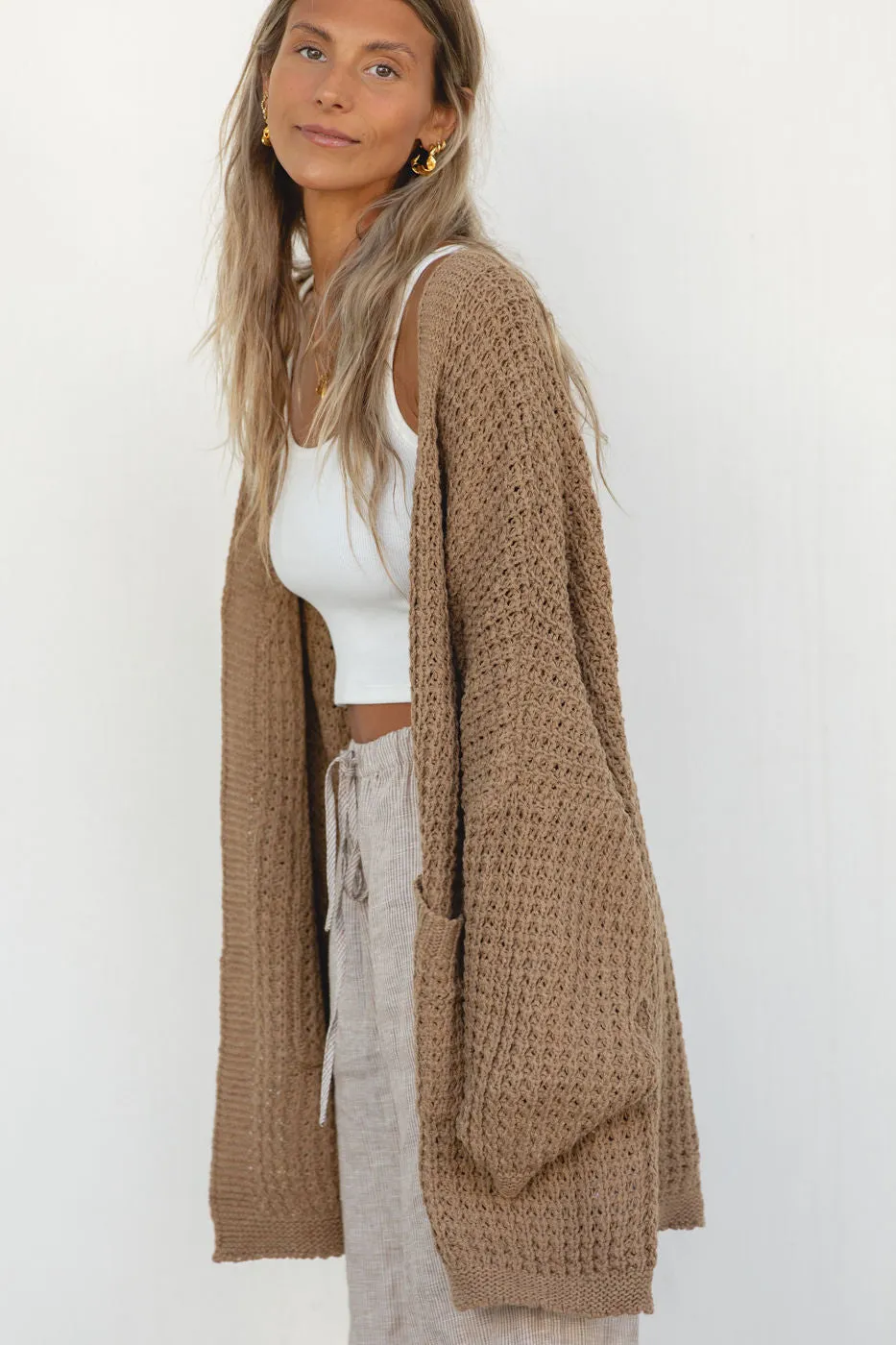 Lottie Oversized Cable Knit Cardigan