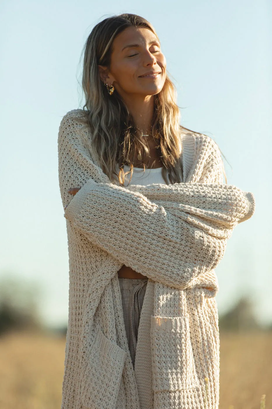 Lottie Oversized Cable Knit Cardigan