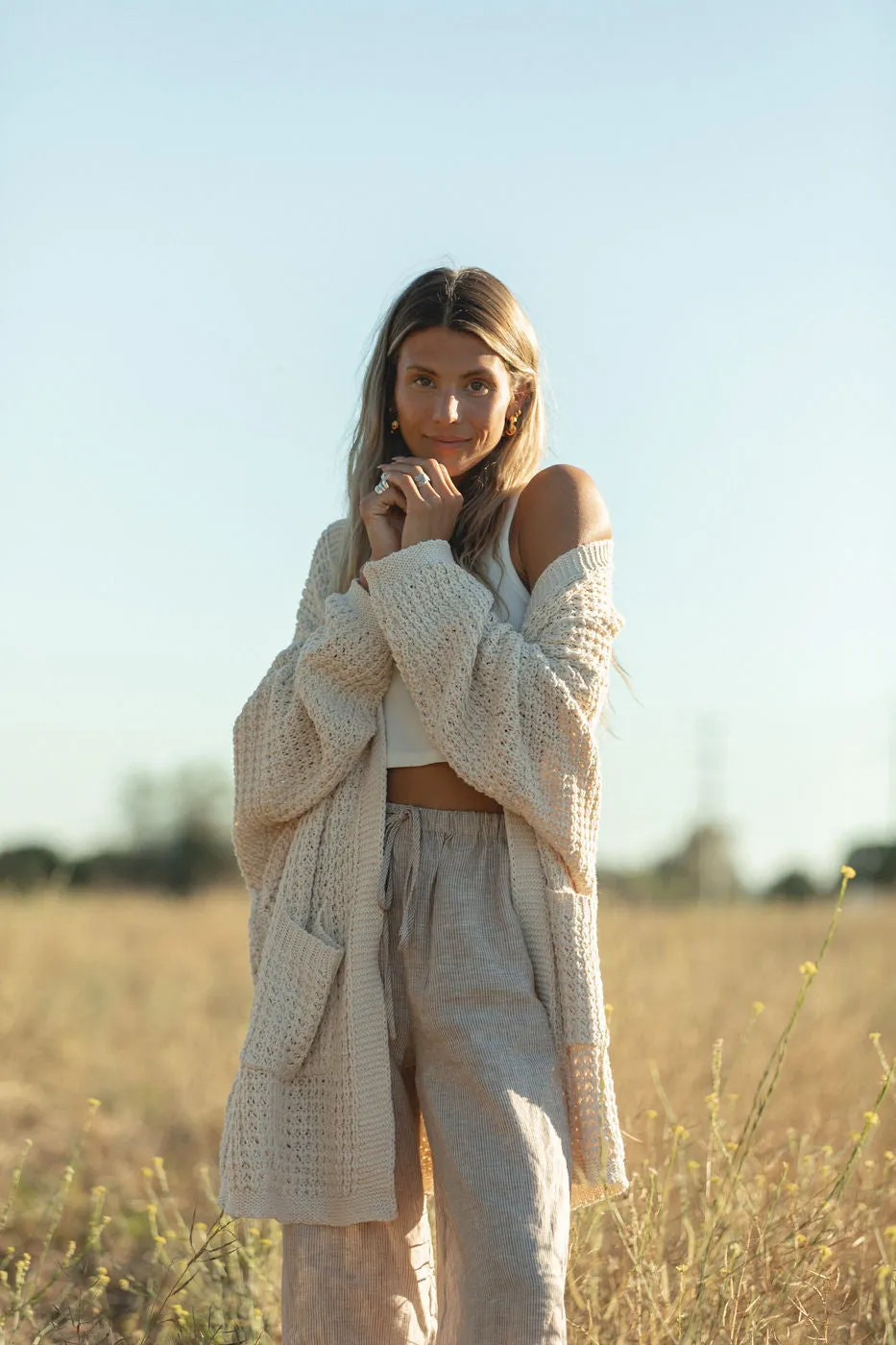 Lottie Oversized Cable Knit Cardigan