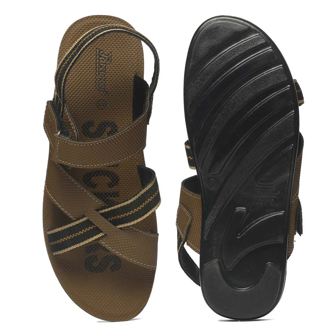 Men's Beige Slickers Casuals Slipper