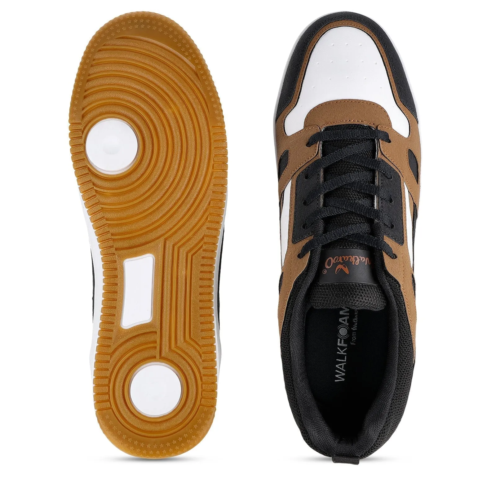 Men's Casual Sneakers - WY3344 Black Brown