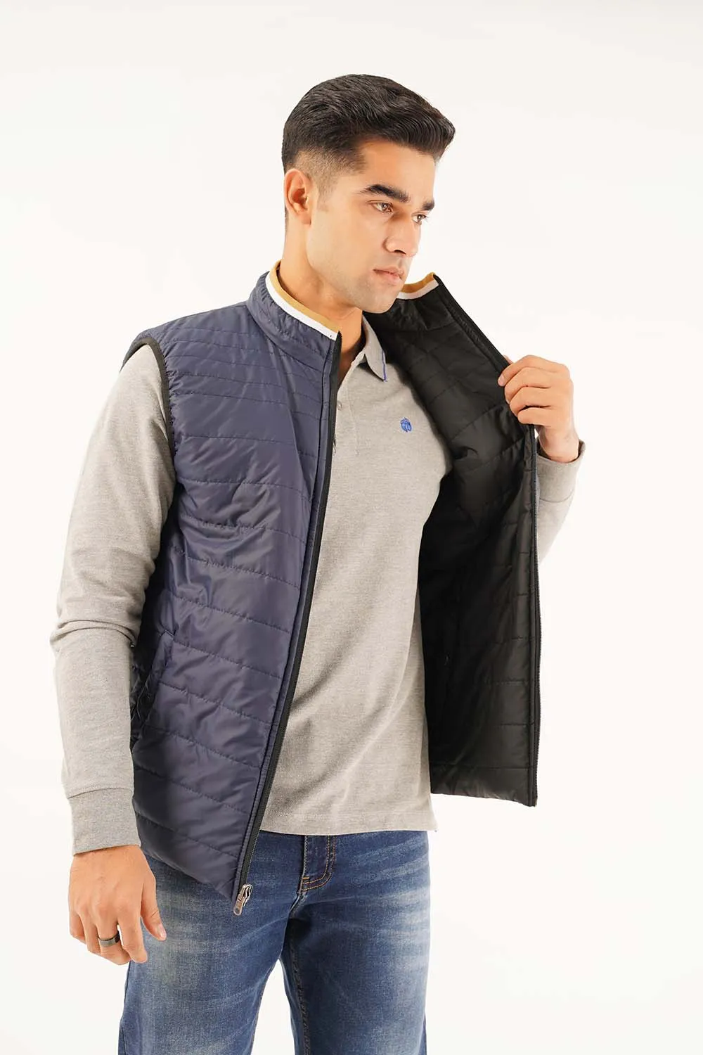 Men's Sleeveless Reversible Puffer Jacket
