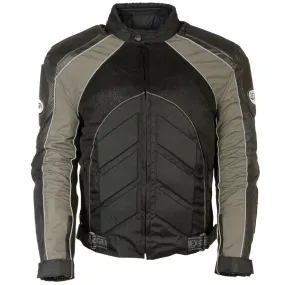 Milwaukee Leather Men's Combo Black/Grey Armored Leather/Textile/Mesh Jacket
