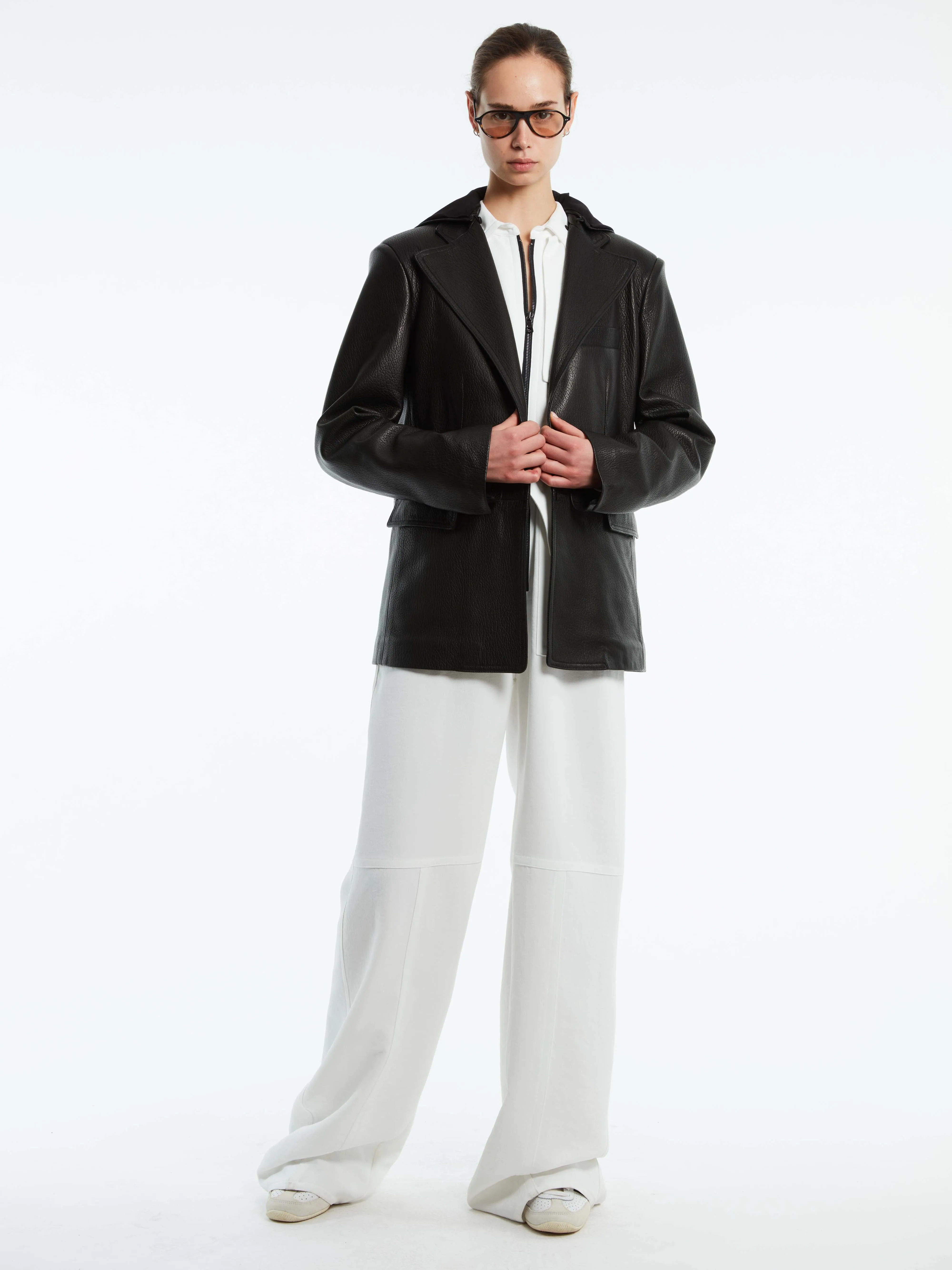 OVERSIZED LEATHER BLAZER
