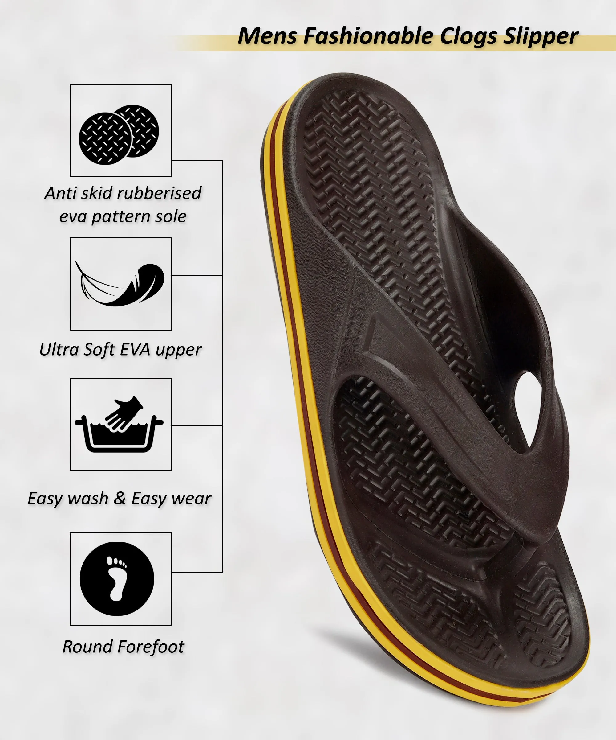 Paragon EVK3414G Men Slippers | Lightweight Flipflops for Indoor & Outdoor | Casual & Comfortable | Anti Skid sole | For Everyday Use