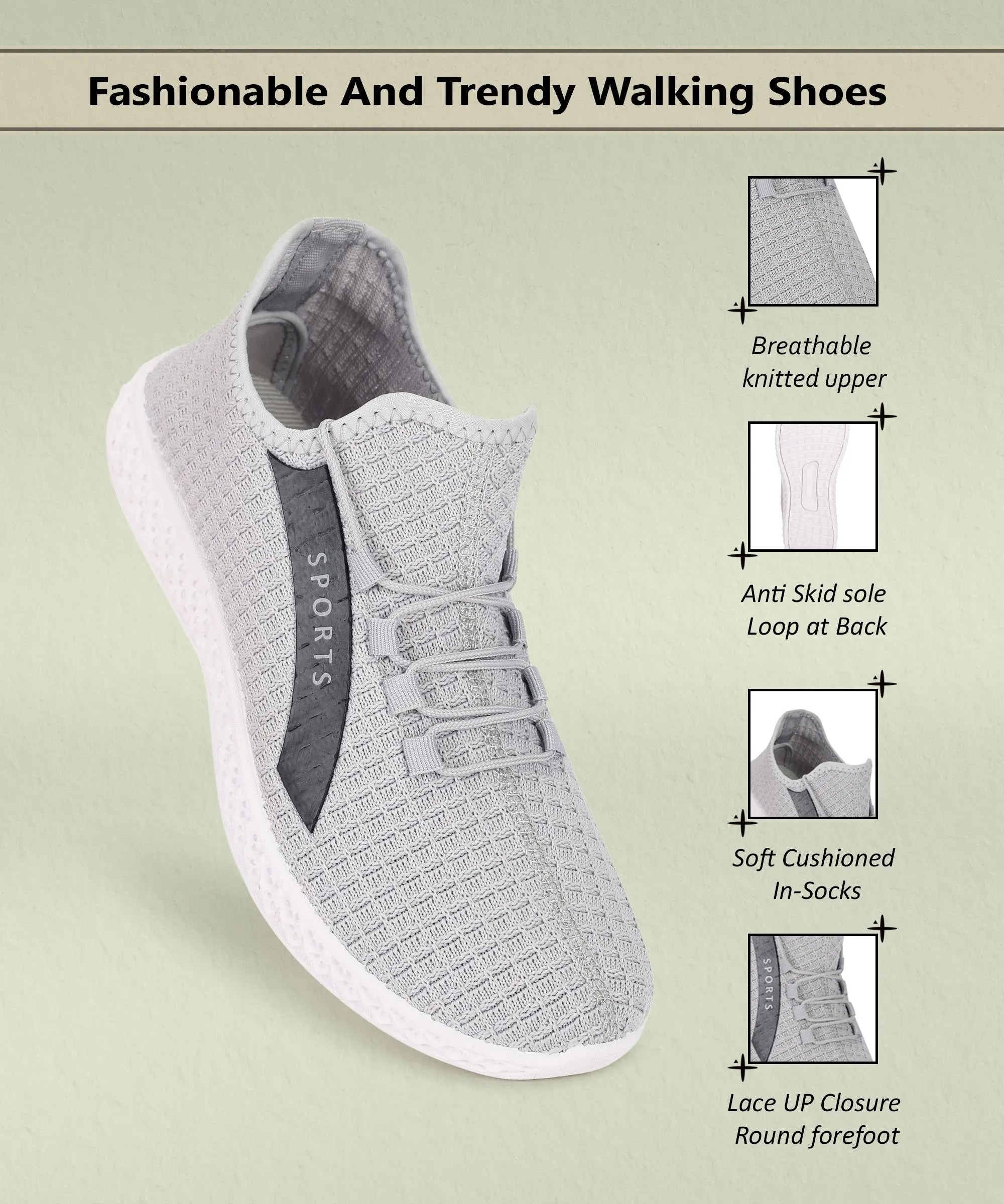Paragon K1020G Men Casual Shoes | Stylish Walking Outdoor Shoes for Everyday Wear | Smart & Trendy Design  | Comfortable Cushioned Soles White