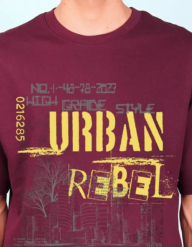 "Printed Half Sleeves Men's Round Neck T-Shirt - Stylish Casual Tee for Everyday Wear"