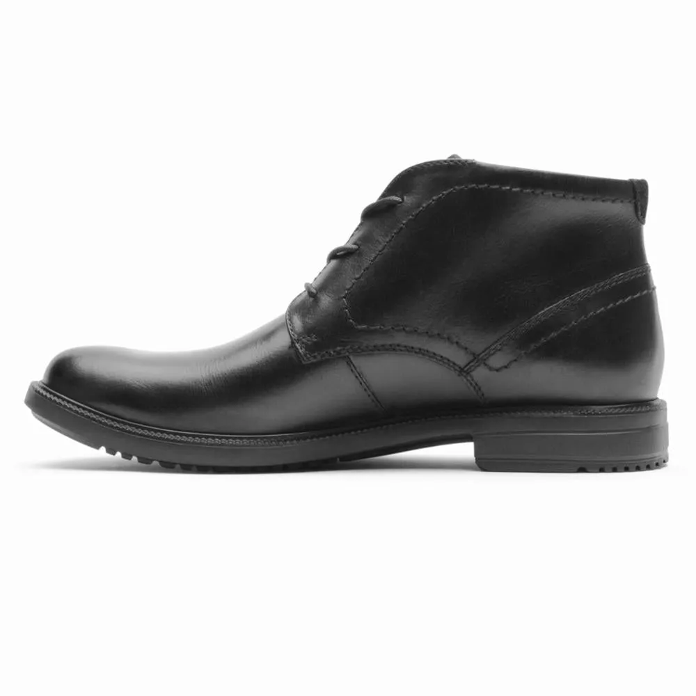 Mens Black Rockport Berenger Patch Chukka Boots