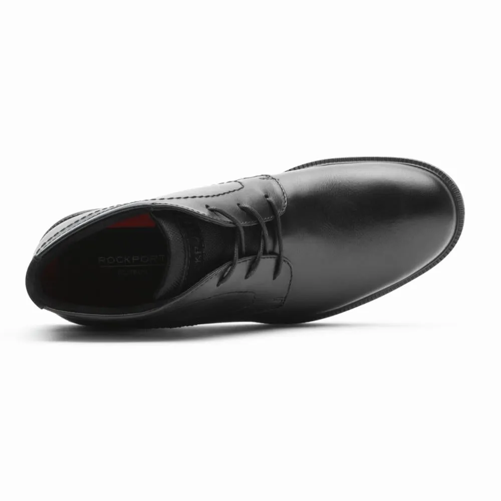 Mens Black Rockport Berenger Patch Chukka Boots