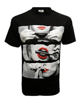 SEXY GIRL ROLLING BLUNT MEN'S T SHIRT LARGE