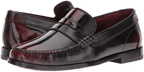TED BAKER MEN'S ROMMEO LHS AM DK PENNY LOAFER, DARK RED, 10 M US