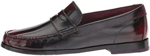 TED BAKER MEN'S ROMMEO LHS AM DK PENNY LOAFER, DARK RED, 10 M US
