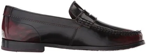 TED BAKER MEN'S ROMMEO LHS AM DK PENNY LOAFER, DARK RED, 10 M US