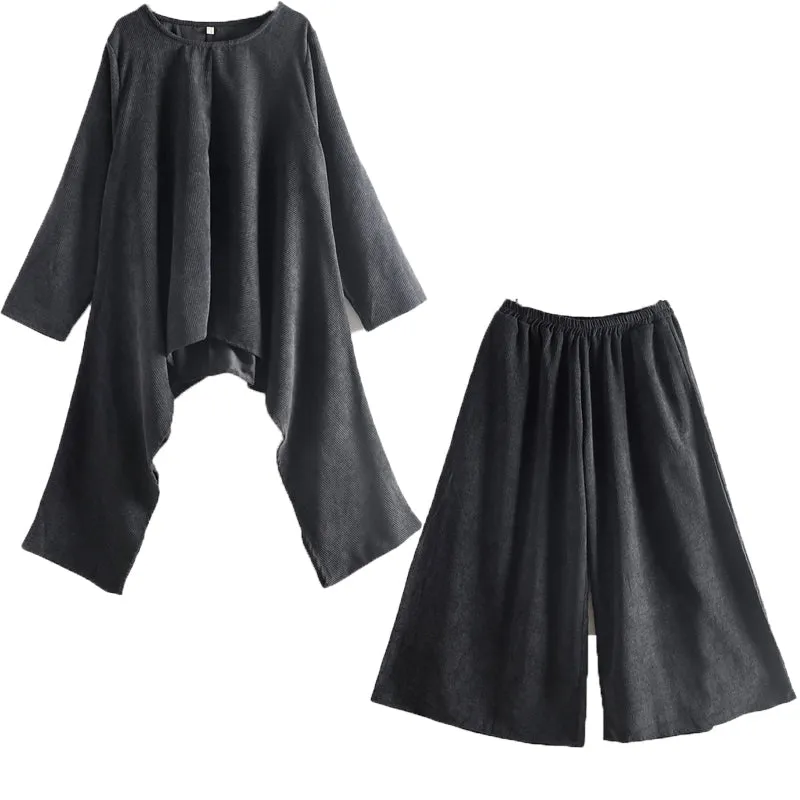 Women Summer Suits Loose Women Wide Legs ATM96252