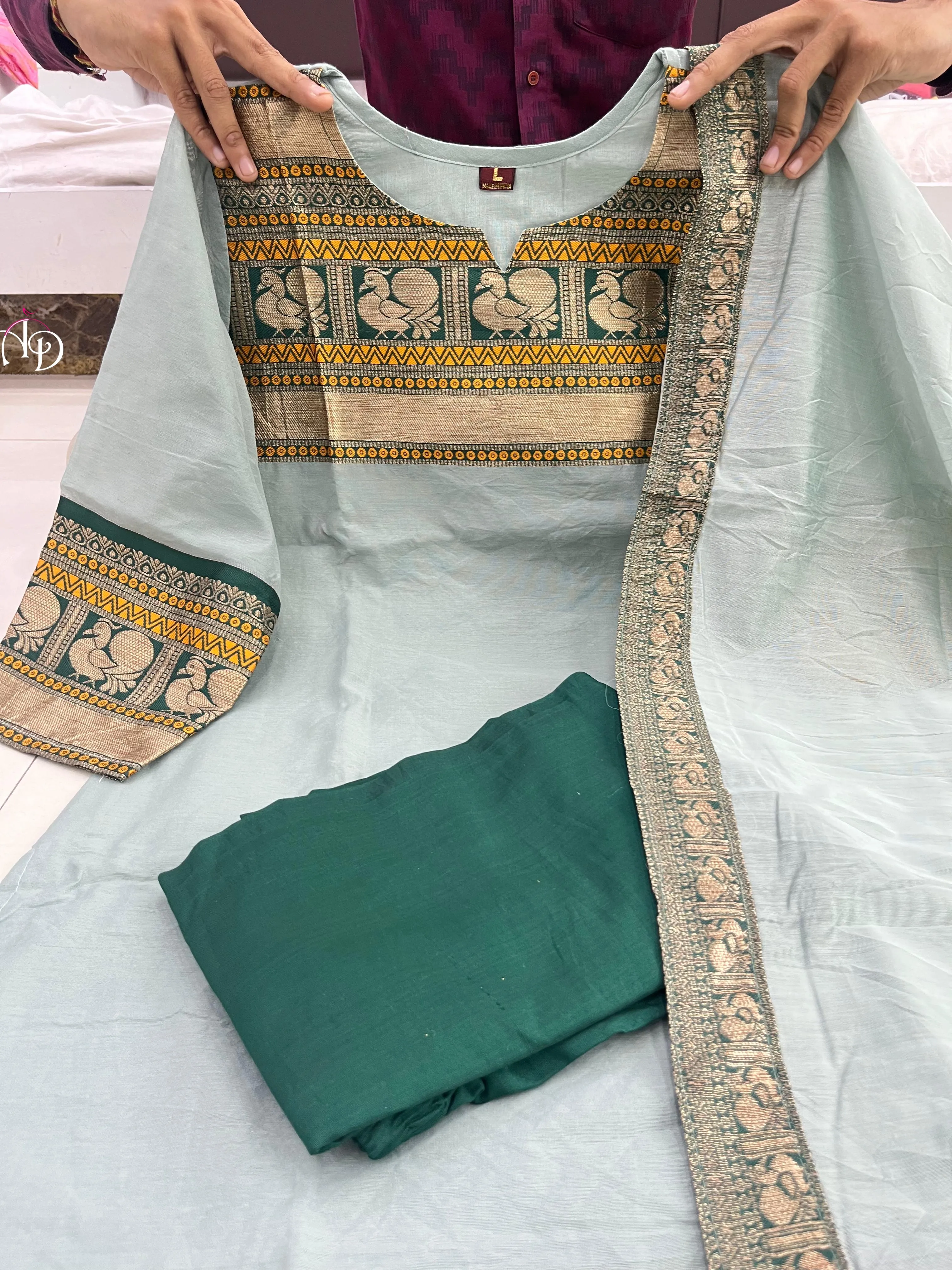 Women's Designer Party Wear Anarkali Pure Kanchi Cotton Salwar Suite