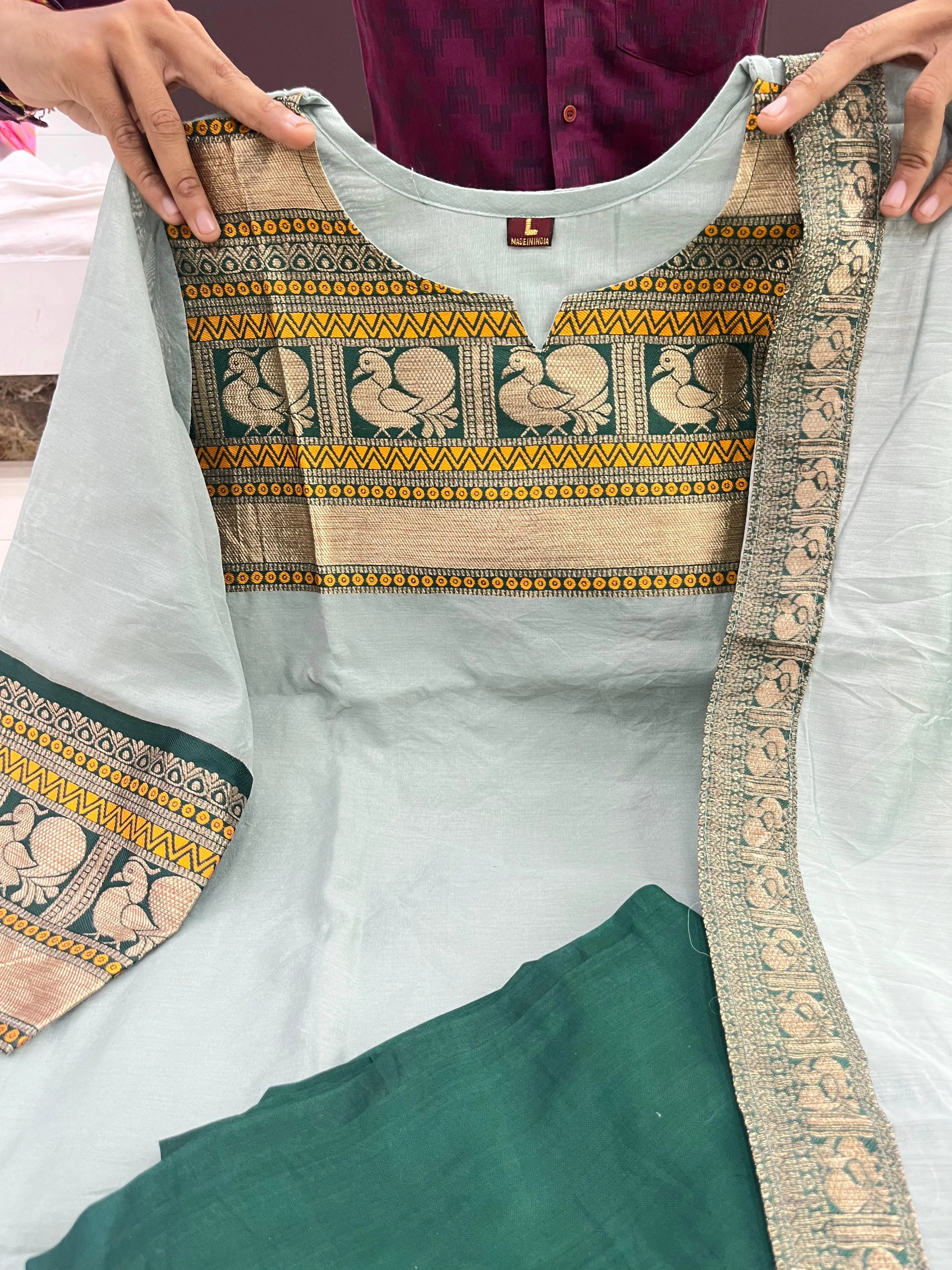 Women's Designer Party Wear Anarkali Pure Kanchi Cotton Salwar Suite