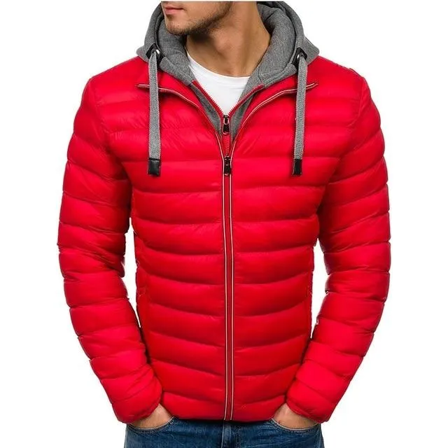 ZOGAA Men Jacket Coats Thicken Warm Winter Windproof Jackets Hooded Outwear Cotton-padded Jacket Zipper Hip Hop Cotton Hooded