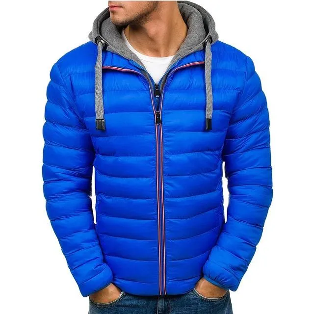 ZOGAA Men Jacket Coats Thicken Warm Winter Windproof Jackets Hooded Outwear Cotton-padded Jacket Zipper Hip Hop Cotton Hooded